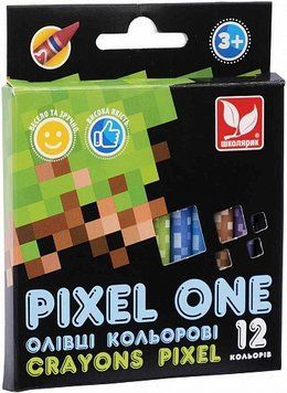 Олівці кольорові Crayons Pixel One 12 кольорів 4823088231243 фото