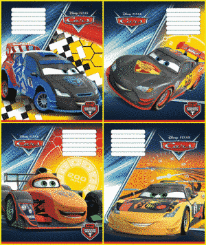 Комплект зошитів скоба 18 арк., лінія, "Серія Cars" (20 шт в комплекті)Ц630004У 249570 фото