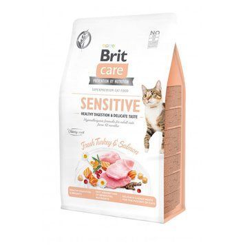 Корм сухий Brit Care Cat Grain Free Sensitive HDigestion Delicate Taste для котів з чутливим травленням індичка та лосось 171283/0716 фото