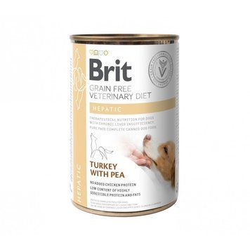 Вологий корм Brit Grain Free Veterinary Diets Hepatic для собак для підтримки функцій печінки при печінковій недостатності з 8595602536030 100275/6030 фото