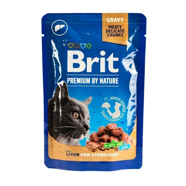 Корм вологий Brit Premium Liver for Sterilised для стерилізованих котів печінка 100 г 111832 фото