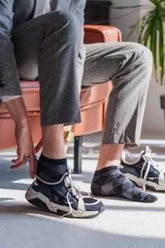 Шкарпетки з принтом ромби короткі безшовні дихаючі якісні ORGANIC cotton JILL ANTONY 31021-6 фото