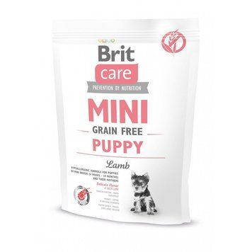 Корм сухий Brit Care Grain Free Mini Puppy Lamb для цуценят та молодих собак мініатюрних порід з ягням 400 г 8595602520145 170774/0145 фото