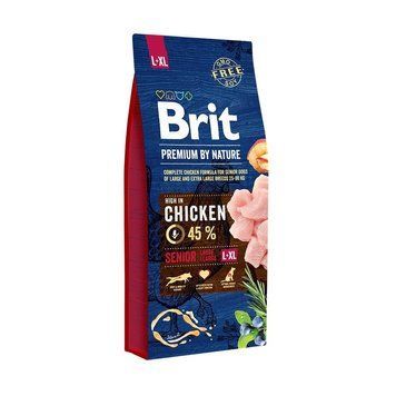 Корм сухий Brit Premium Dog Senior L+XL для собак похилого віку великих та гігантських порід вагою 25-90 кг з куркою 15 кг 8595602526482 170829/6482 фото