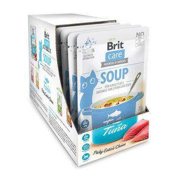 НАБІР Корм вологий Brit Care Soup Tuna для котів суп з тунцем 75 г 15 шт 101058_набір фото