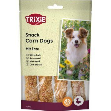 Ласощі Trixie Premio Corn Dogs для собак з качкою і сиром'ятною шкірою 100 г 4011905317496 4011905317496 фото
