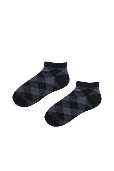 Шкарпетки з принтом ромби короткі безшовні дихаючі якісні ORGANIC cotton JILL ANTONY 31021-6 фото