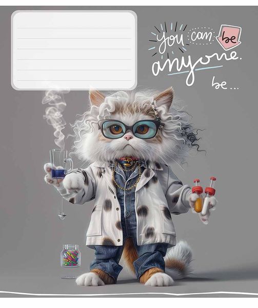 Комплект 5 шт. учнівських зошитів You can be anyone. Зошит Школярик 12 арк. у клітинку 3436 4820006470432 4820006470432_012-3436K фото