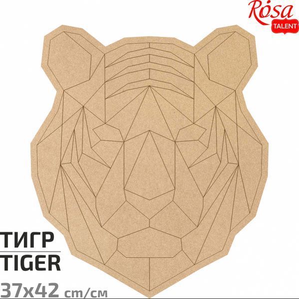Основа для декорування панно-мозаїка &bdquo;Тигр&ldquo; 1, МДФ, 37х42см, ROSA TALENT 4823098529064 фото