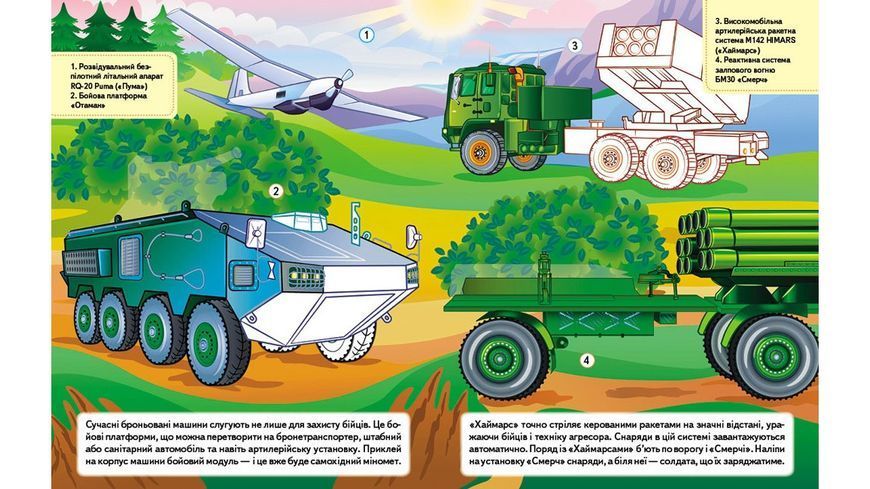 Наша Україна. 27 наліпок із завданнями. Військова техніка. Оборонна міць 9789664669068 9789664669068 фото