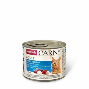 Корм вологий Carny Adult Beef Codfish with Parsley roots для дорослих котів з яловичиною тріскою та коренем петрушки 200 г AM-83701 фото