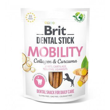 Ласощі Brit Dental Stick Mobility для дорослих собак з колагеном і куркумою для мобільності суглобів 7 шт 251 г 8595602564361 8595602564361 фото