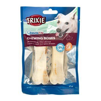 Ласощі Trixie Denta Fun Duck Chewing Bones для собак Кісточка для чищення зубів з качкою 10 см 70 г/2 шт 4011905313917 4011905313917 фото