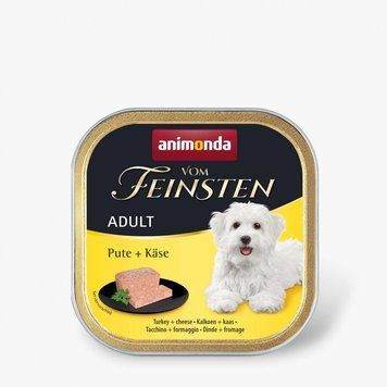 Корм вологий Vom Feinsten Adult Turkey Cheese для дорослих собак з індичкою і сиром 150 г 4017721826617 AM-82318***** фото