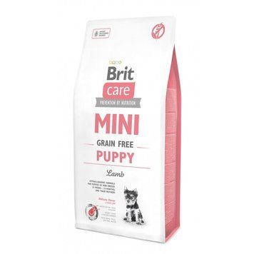 Корм сухий Brit Care Grain Free Mini Puppy Lamb для цуценят та молодих собак мініатюрних порід з ягням 7 кг 8595602520152 170775/0152 фото