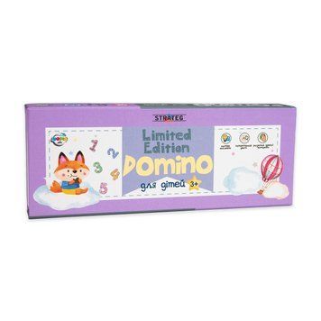 Настільна гра Strateg Domino Limited edition звірята української мовою (30327) 4823113827670 30327 фото