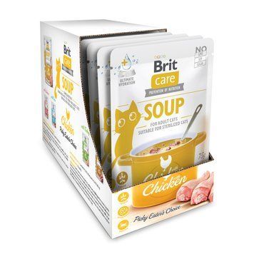 НАБІР Корм вологий Brit Care Soup Chicken для котів суп з куркою 75 г 15 шт 101152_набір фото