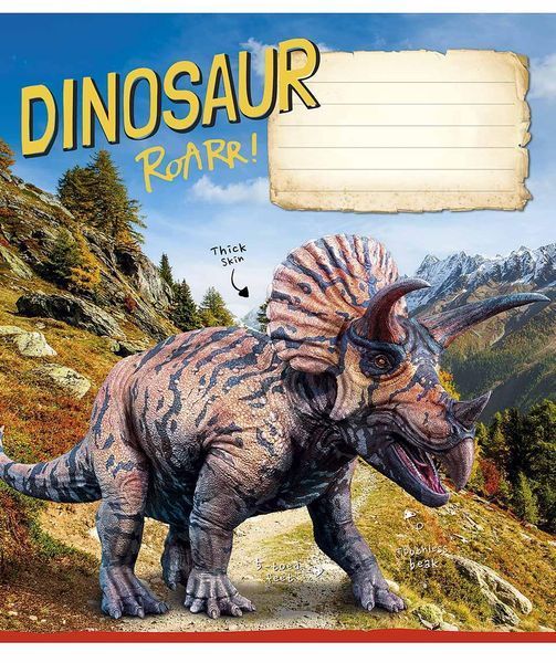 Комплект 5 шт. учнівських зошитів Dinosaur. Зошит Школярик 12 арк. у клітинку 3310 012-3310K 4820006470432 4820006470432_12 фото