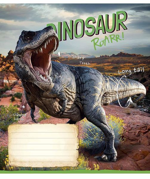 Комплект 5 шт. учнівських зошитів Dinosaur. Зошит Школярик 12 арк. у клітинку 3310 012-3310K 4820006470432 4820006470432_12 фото