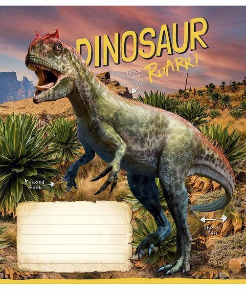 Комплект 5 шт. учнівських зошитів Dinosaur. Зошит Школярик 12 арк. у клітинку 3310 012-3310K 4820006470432 4820006470432_12 фото