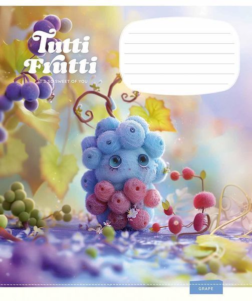 Комплект 5 шт. учнівських зошитів Tutti Frutti. Зошит Школярик 12 арк. у клітинку 3447 4820006470432 4820006470432_012-3447K фото