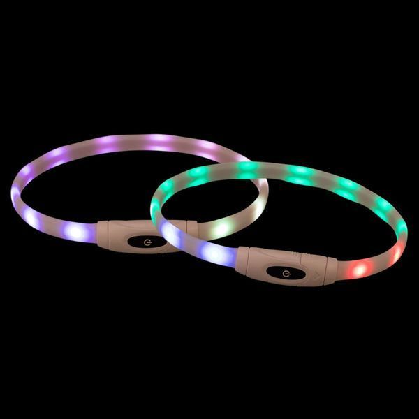 Нашийник Trixie що світиться з USB силікон різнокольоровий XS&ndash;XL 65 см х 16 мм 4011905126302 4011905126302 фото