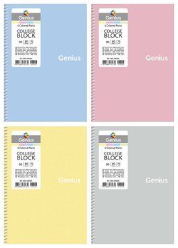 Набір 4 шт. коледж блоків Genius. Коледж блок Школярик В5 80 арк. у клітинку 6808 B5-080-6808K 4823088235739 4823088235739 фото