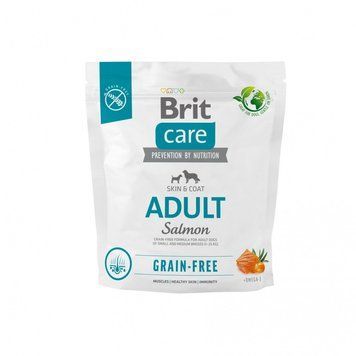 Корм сухий Brit Care Dog Grain-free Adult для дорослих собак малих і середніх порід беззерновий з лососем 1 кг 8595602558858 8595602558858 фото