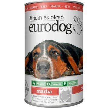 Корм вологий EuroDog Beef для собак шматочки в желе з яловичиною 415 г 848040***** фото