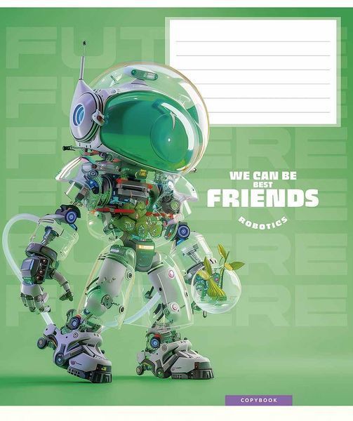 Набір 5 шт учнівських зошитів We can be best friend. Зошит Школярик 12 арк. у клітинку 3461 4820006472511 4820006472511_012-3461K фото