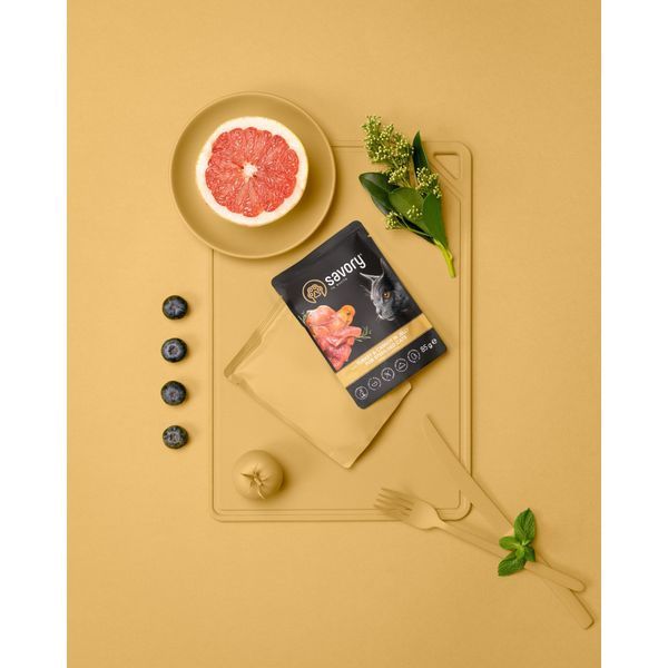Корм вологий Savory Sterilised Cat Pouch Turkey and Carrot in Jelly для стерилізованих котів з індичкою та морквою у желе 85 4820261920109 фото