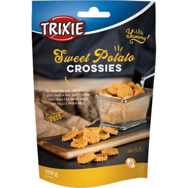 Ласощі Trixie Sweet Potato Crossies для собак з куркою та солодкою картоплею 100 г 4053032449190 31506***** фото