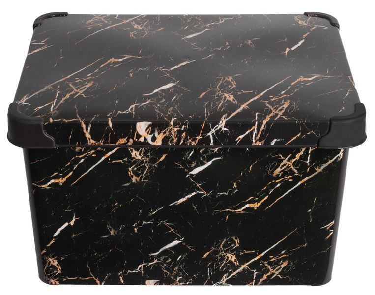 Контейнер Violet House 0648 Decor Marble Black 20 л (6673355) 8690066733558 8690066733558 фото