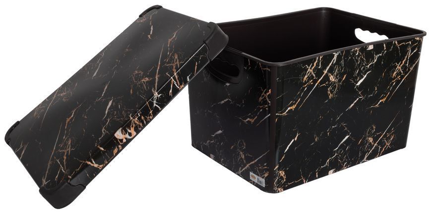 Контейнер Violet House 0648 Decor Marble Black 20 л (6673355) 8690066733558 8690066733558 фото