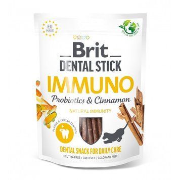 Ласощі Brit Dental Stick Immuno для дорослих собак з пробіотиками та корицею для міцного імунітету 7 шт 251 г 8595602564378 8595602564378 фото