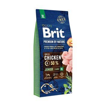 Корм сухий Brit Premium Dog Junior XL для цуценят і молодих собак гігантських порід від 1 до 30 місяців вагою 45-90 кг з куркою 8595602526505 170831/6505 фото
