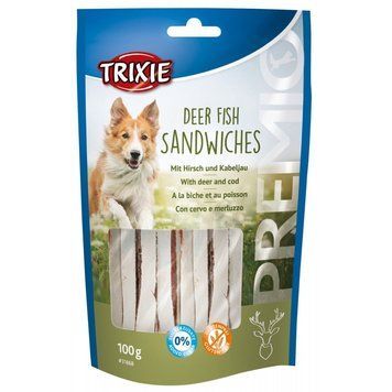 Ласощі Trixie Premio Deer Fish Sandwiches для собак з оленем і рибою 100 г 4011905318684 31868***** фото