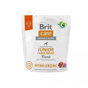Корм сухий Brit Care Dog Hypoallergenic Junior Large Breed для молодих собах великих порід гіпоалергенний з ягням 1 кг 8595602559060 8595602559060 фото