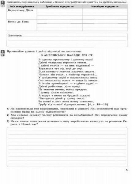 Всесвітня історія. 8 клас. Зошит контролю навчальних досягнень Г487040У 9786170930576 263667 фото
