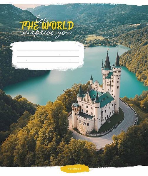 Зошити загальні, 5 шт, по 60арк., Let the world surprise you ВД-лак, Зошит Школярик у лінію 3548 4823088231397 4823088231397_060-3548L фото