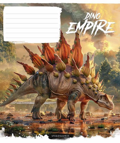 Комплект 5 шт учнівських зошитів Dino empire. Зошит Школярик 18 арк. у клітинку 3490 4820006470463 4820006470463_018-3490K фото