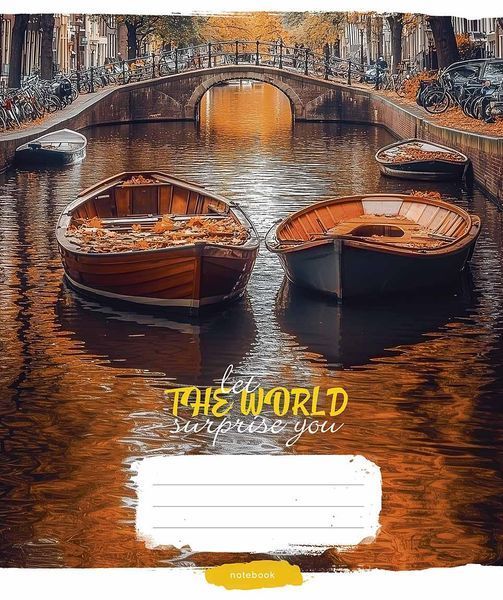 Зошити загальні, 5 шт, по 60арк., Let the world surprise you ВД-лак, Зошит Школярик у лінію 3548 4823088231397 4823088231397_060-3548L фото