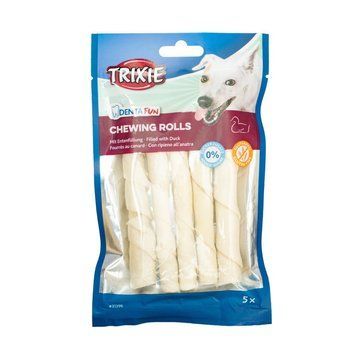 Ласощі Trixie Denta Fun Chewing Rolls для собак Паличка для чищення зубів з качкою 12 см 90 г 5 шт 4011905313962 31396***** фото