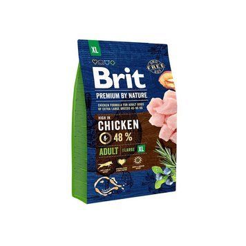 Корм сухий Brit Premium Dog Adult XL для дорослих собак гігантських порід вагою 45-90 кг з куркою 3 кг 8595602526512 170832/6512 фото
