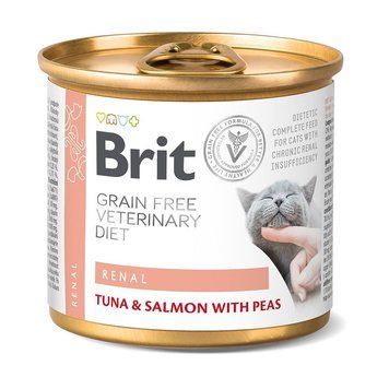 Вологий корм Brit Grain Free Veterinary Diets Renal для дорослих котів з хронічною нирковою недостатністю з тунцем лососем 100714/9870 фото