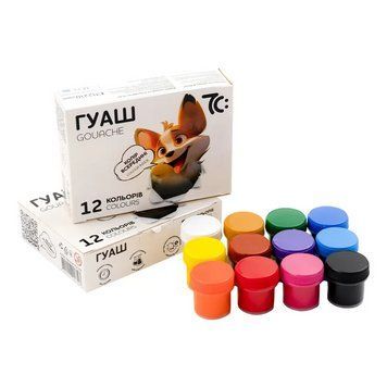 Гуаш 12 кольорів 10 мл, Гамма 7C21203 4820219217398 7C21203 фото