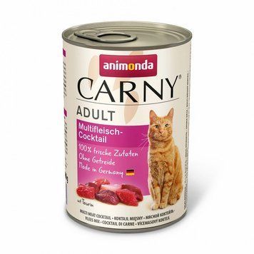 Корм вологий Carny Adult Multi Meat Cocktail для дорослих котів мультим ясний коктейль 400 г AM-83718 фото