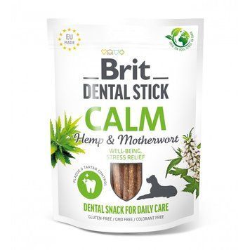Ласощі Brit Dental Stick Calm для дорослих собак з коноплею та пустирником заспокійливі 7 шт 251 г 8595602564385 8595602564385 фото