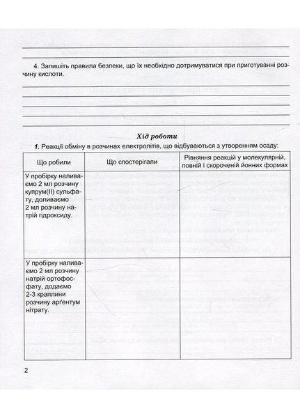 Зошит для лабораторних дослідів та практичних робіт з хімії. 9 клас. Мартинюк Л., 978-966-944-002-0 9789669440020 фото