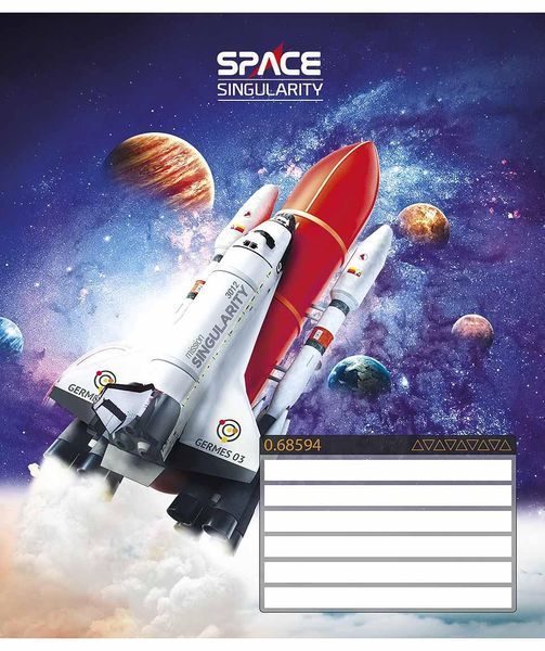 Набір 5 шт, зошит учнівський, Space singularity (ВД-лак). Зошит Star у лінію 24арк. 3384 4820006472115 4820006472115_5 фото
